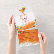 Waterverf Spritz Sinaasappel Flowers Vrijgezellenf