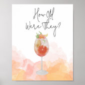 Waterverf Spritz Vrijgezellenfeest Game Poster (Voorkant)