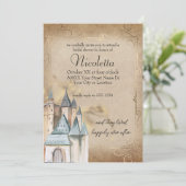  Waterverf sprookje op vervaagd perkament Kaart (Staand voorkant)