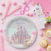 Waterverf Sprookje Thema Castle & Carriage Papieren Bordje (Feest)