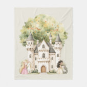 Waterverf Sprookjesprinses Fantasievol Fleece Deken (Voorkant)