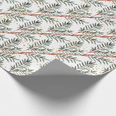 Waterverf Spruce Tree Branches & Gold Splash Cadeaupapier (Hoek)