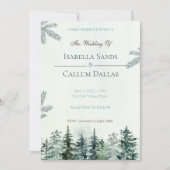 Waterverf Spruce Tree Weddenschap Kaart (Voorkant)