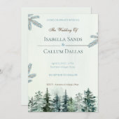 Waterverf Spruce Tree Weddenschap Kaart (Voorkant / Achterkant)