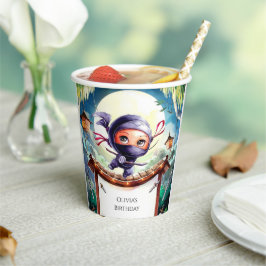 Waterverf Spy Ninja Verjaardag Papieren Bekers