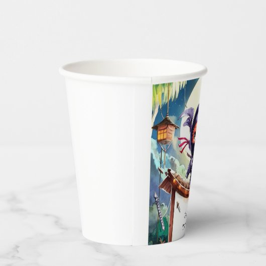 Waterverf Spy Ninja Verjaardag Papieren Bekers (Rechts)