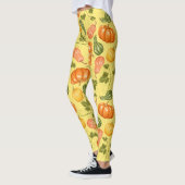 Waterverf Squash, Pumpkin and Leaves Pattern Leggings (Links)