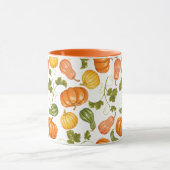 Waterverf Squash, Pumpkin and Leaves Pattern Mok (Midden)