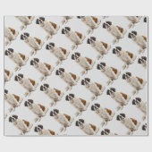 Waterverf St. Bernard Dog Pet Animal Fun Art Cadeaupapier (Vlak)