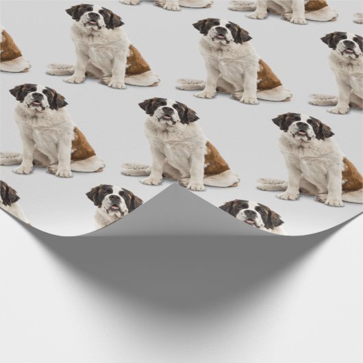 Waterverf St. Bernard Dog Pet Animal Fun Art Cadeaupapier (Hoek)