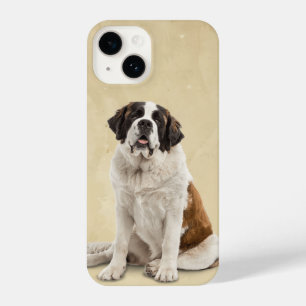 Waterverf St. Bernard Dog Pet Animal iPhone 14 Hoesje