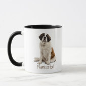 Waterverf St. Bernard Pet Dog Aangepast Mok (Links)