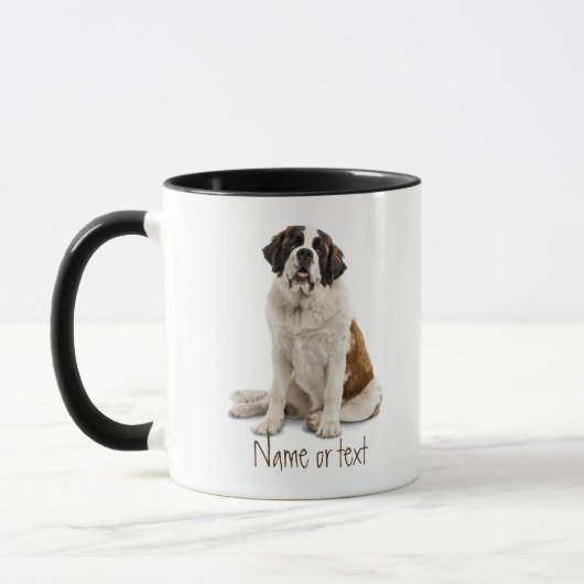 Waterverf St. Bernard Pet Dog Aangepast Mok (Links)
