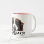 Waterverf St. Bernard Tweekleurige Koffiemok (Voorkant rechts)