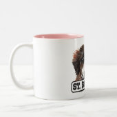 Waterverf St. Bernard Tweekleurige Koffiemok (Links)