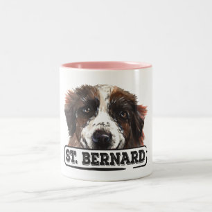Waterverf St. Bernard Tweekleurige Koffiemok