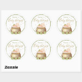 waterverf st patrick baby shower ronde sticker (Vel)
