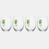 ☘️ Waterverf St. Patrick’s Day Clovers & Pet Wijnglas Zonder Voet (Links)
