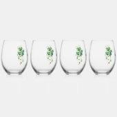 ☘️ Waterverf St. Patrick’s Day Clovers & Pet Wijnglas Zonder Voet (Rechts)