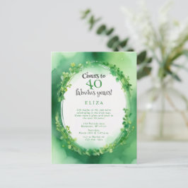 waterverf St. Patrick´s Day klaver verjaardag Briefkaart