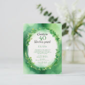 waterverf St. Patrick´s Day klaver verjaardag Briefkaart (Staand voorkant)