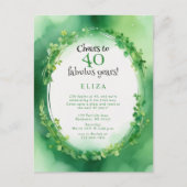 waterverf St. Patrick´s Day klaver verjaardag Briefkaart (Voorkant)