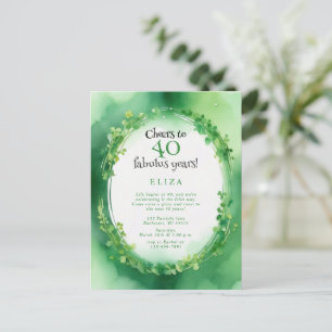 waterverf St Patrick's Day Clover Verjaardag Briefkaart