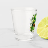 Waterverf St. Patrick's Day Geluksbloem Shot Glas (Links)