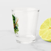Waterverf St. Patrick's Day Geluksbloem Shot Glas (Rechts)