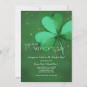 Waterverf St. Patrick's Day Invitation Kaart (Voorkant)
