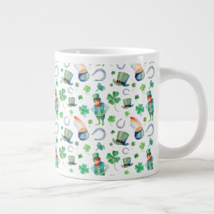 Waterverf St. Patrick's Day-patroon Grote Koffiekop