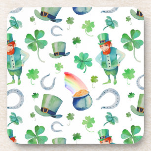 Waterverf St. Patrick's Day Pattern Bier Onderzetter