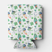 Waterverf St. Patrick's Day Pattern Blikjeskoeler (Achterkant)