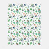 Waterverf St. Patrick's Day Pattern Fleece Deken (Voorkant)