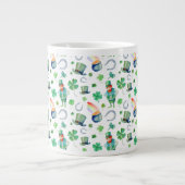 Waterverf St. Patrick's Day Pattern Grote Koffiekop (Voorkant)