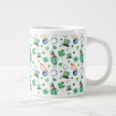 Waterverf St. Patrick's Day Pattern Grote Koffiekop (Rechts)