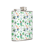 Waterverf St. Patrick's Day Pattern Heupfles (Rechts)