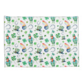 Waterverf St. Patrick's Day Pattern Kussensloop (Achterkant-Rechts)