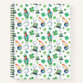 Waterverf St. Patrick's Day Pattern Notitieboek (Voorkant)
