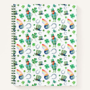 Waterverf St. Patrick's Day Pattern Notitieboek