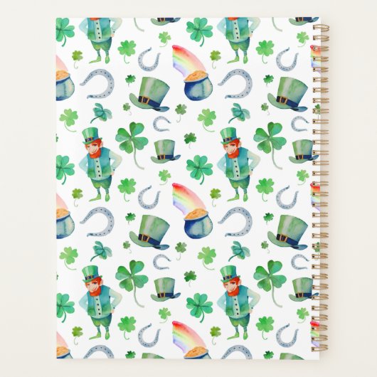 Waterverf St. Patrick's Day Pattern Planner (Achterkant)