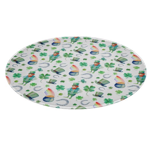 Waterverf St. Patrick's Day Pattern Snijplank (Hoek)