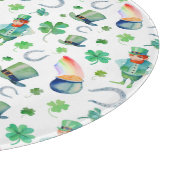 Waterverf St. Patrick's Day Pattern Snijplank (Hoek)