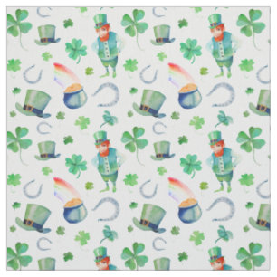 Waterverf St. Patrick's Day Pattern Stof
