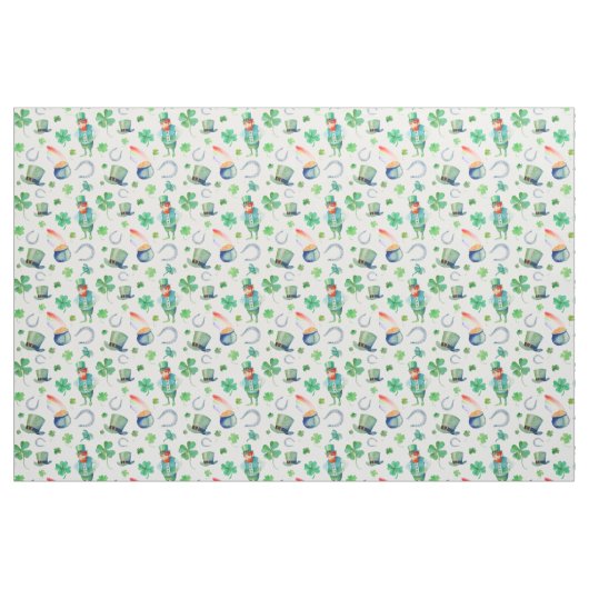 Waterverf St. Patrick's Day Pattern Stof (Fat Quarter)