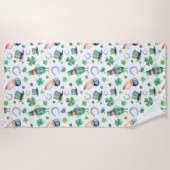 Waterverf St. Patrick's Day Pattern Strandlaken (Voorkant)