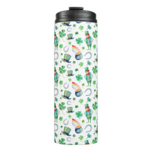 Waterverf St. Patrick's Day Pattern Thermosbeker
