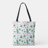 Waterverf St. Patrick's Day Pattern Tote Bag (Achterkant)