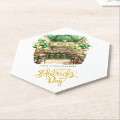 Waterverf St. Patrick's Day Pub Custom Kartonnen Onderzetters (Schuin)