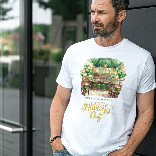 Waterverf St. Patrick's Day Pub Party T-shirt